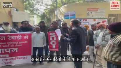 sanitation workers protest in rewari