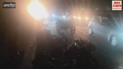 हाईवे पर ट्रक की टक्कर से बाइक सवार दो युवकों की मौत