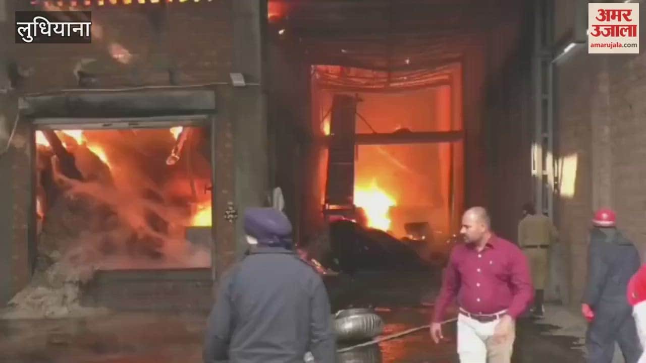 Fire breaks out at feed factory on Bahadurke Road, Ludhiana