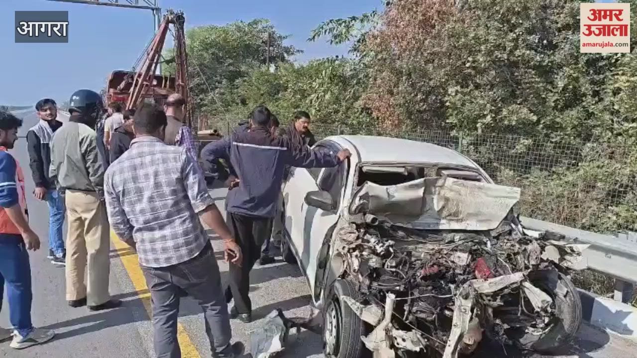 Agra Lucknow Expressway accident: speeding car rams into trolla, one youth killed in agra