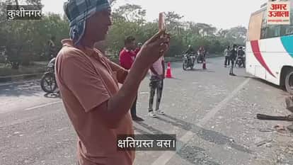 A private bus carrying passengers collided with a tree on the highway, injuring a teenager.