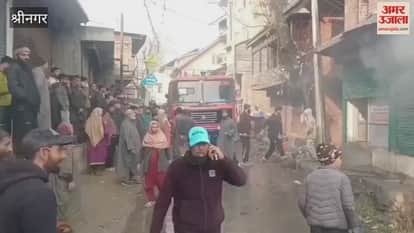 A fire incident in the Buserbugh Alestang area of Ganderbal