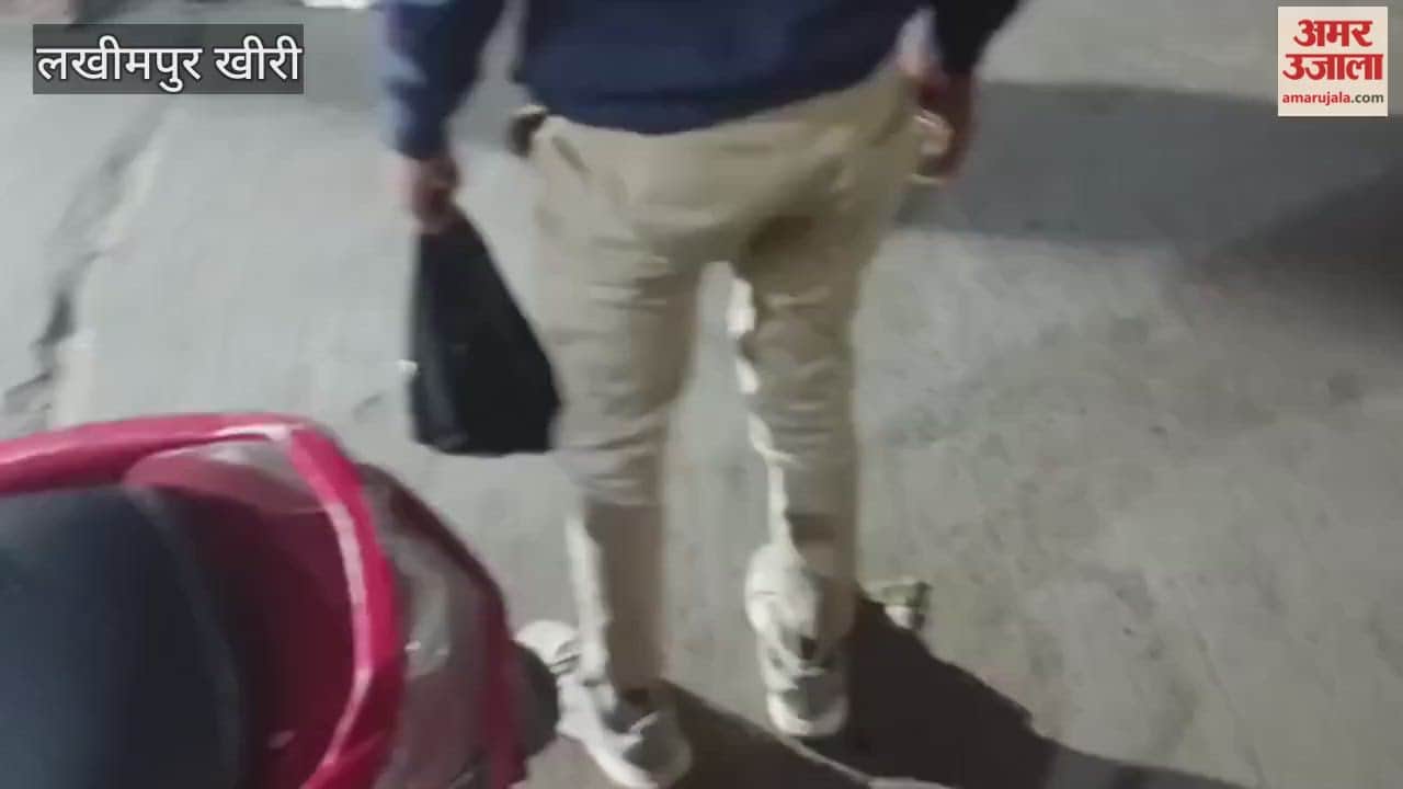 drunk man dragged a young man on the street video goes viral in lakhimpur kheri