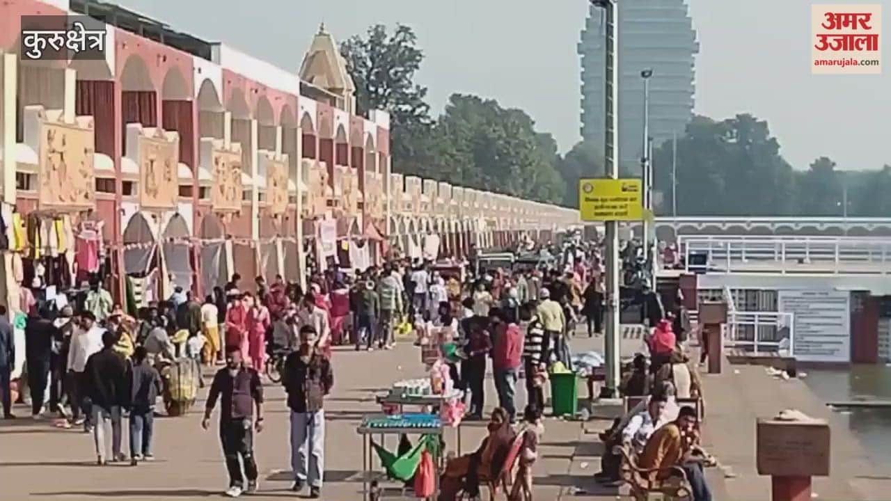 excitement of the International Gita Festival in Kurukshetra continues two days after its conclusion, with shops set up at Brahma Sarovar.