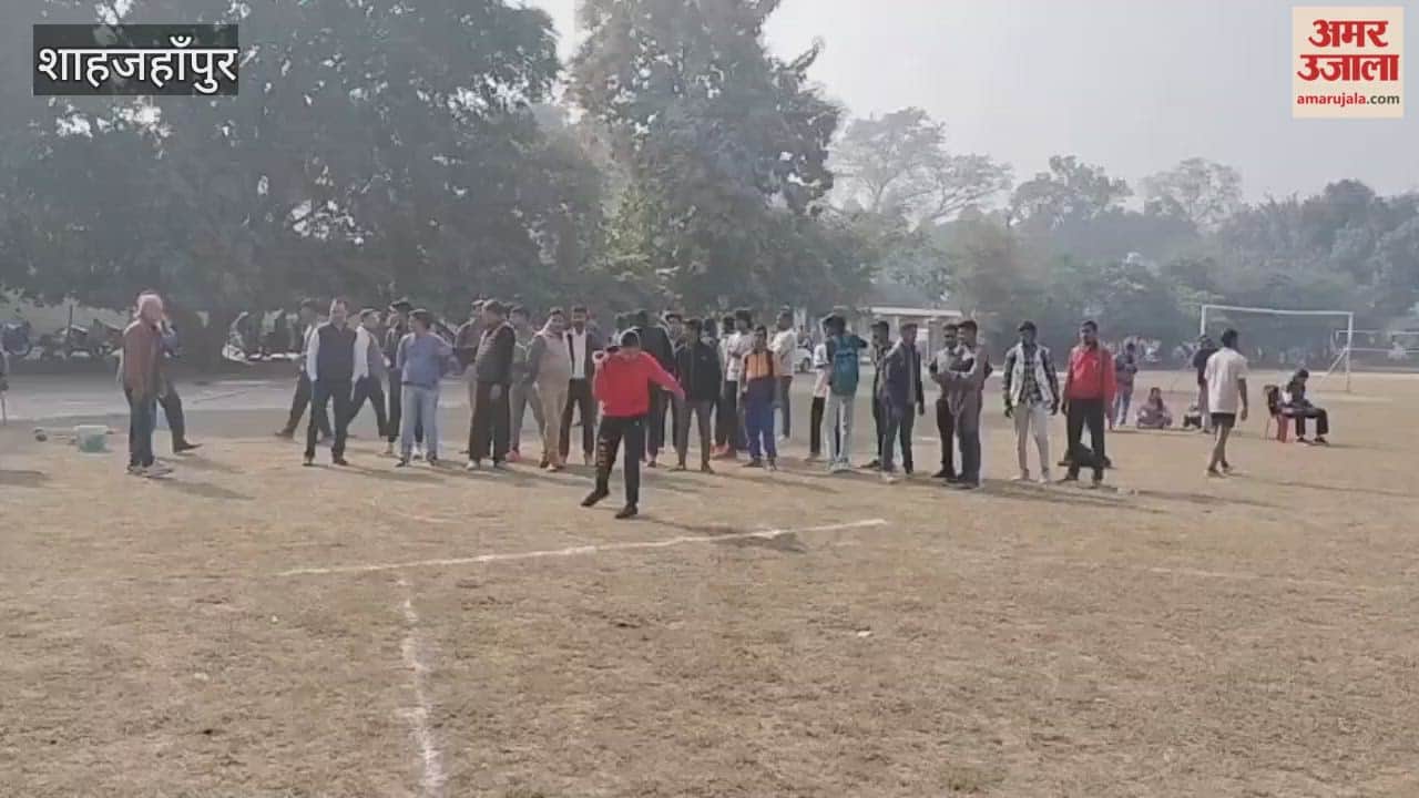 Players participated in the athletics trials at GF College in Shahjahanpur
