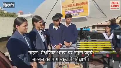 Nahan: Students from Jabbal Ka Bagh school arrived in Nahan for an educational trip.