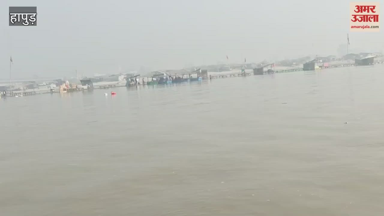 Rising water levels in the Ganges at Brajghat have submerged temporary ghats, posing a safety risk to devotees