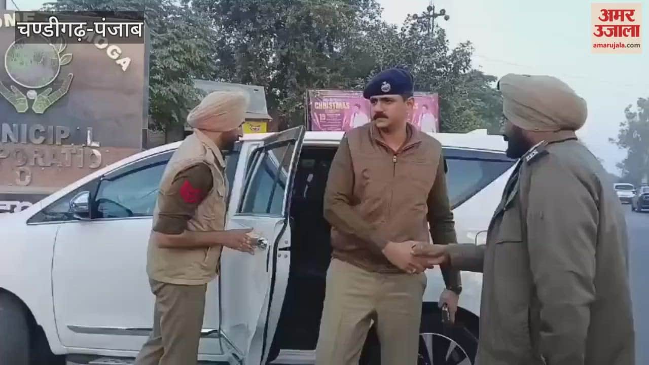 Police flag march ahead of district council and block committee elections in Moga