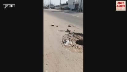 sewer cover is broken in New Gurugram.