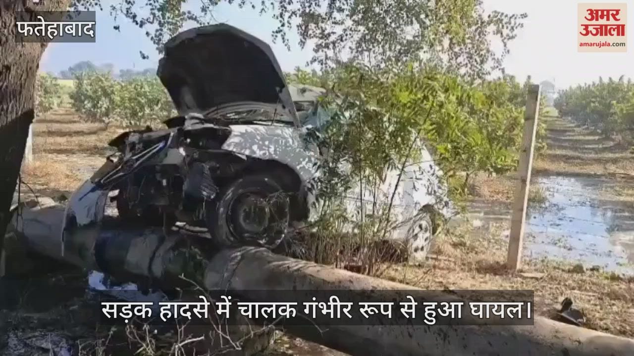 Driver seriously injured in road accident