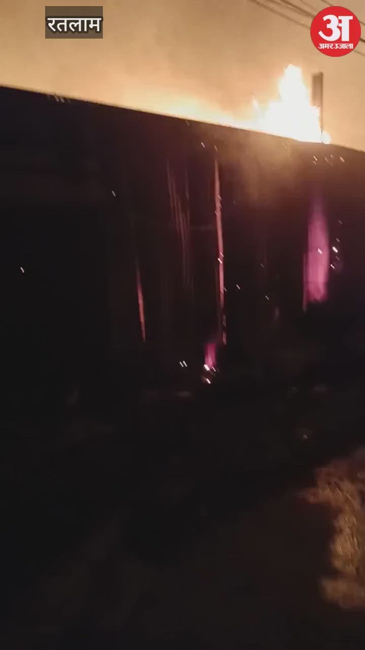 A massive fire broke out at midnight in a scrap warehouse located in a residential area