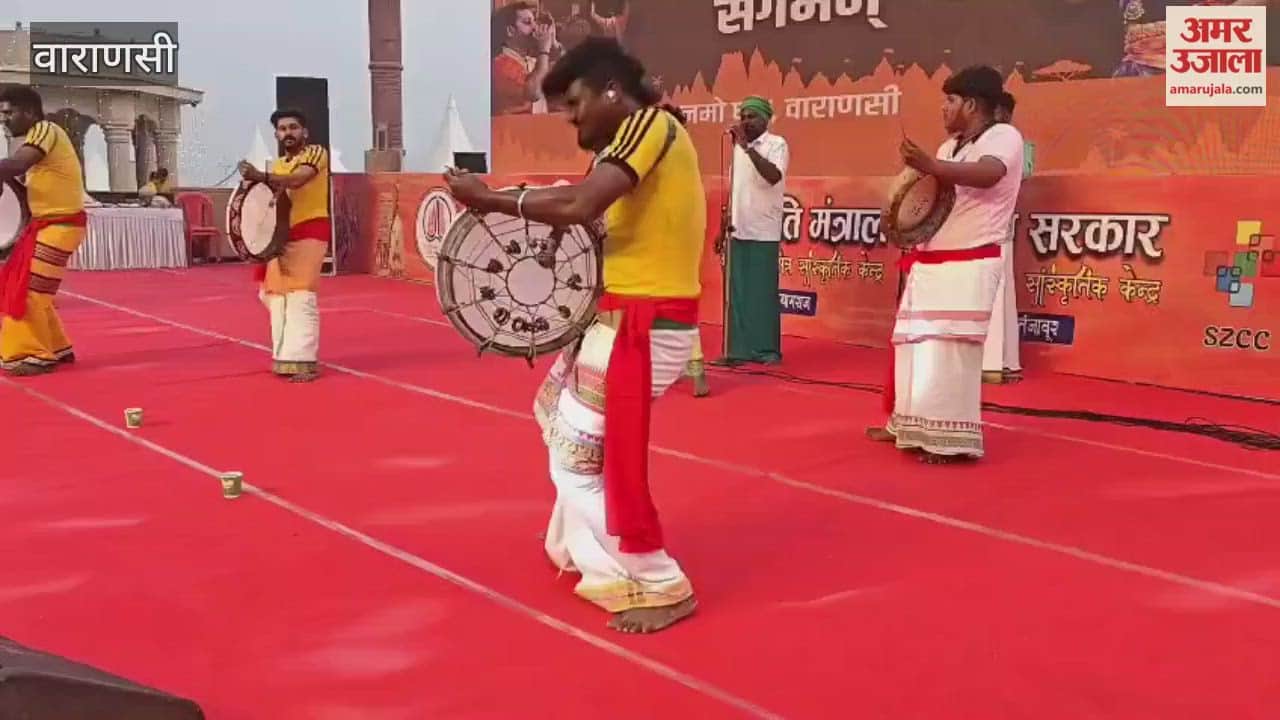 Artists from Tamil Nadu set stage on fire in namo ghat varanasi