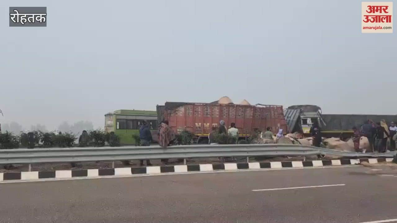 Thirty vehicles collided on National Highway 152-D near Kharkara in Rohtak; two dead, 40 injured