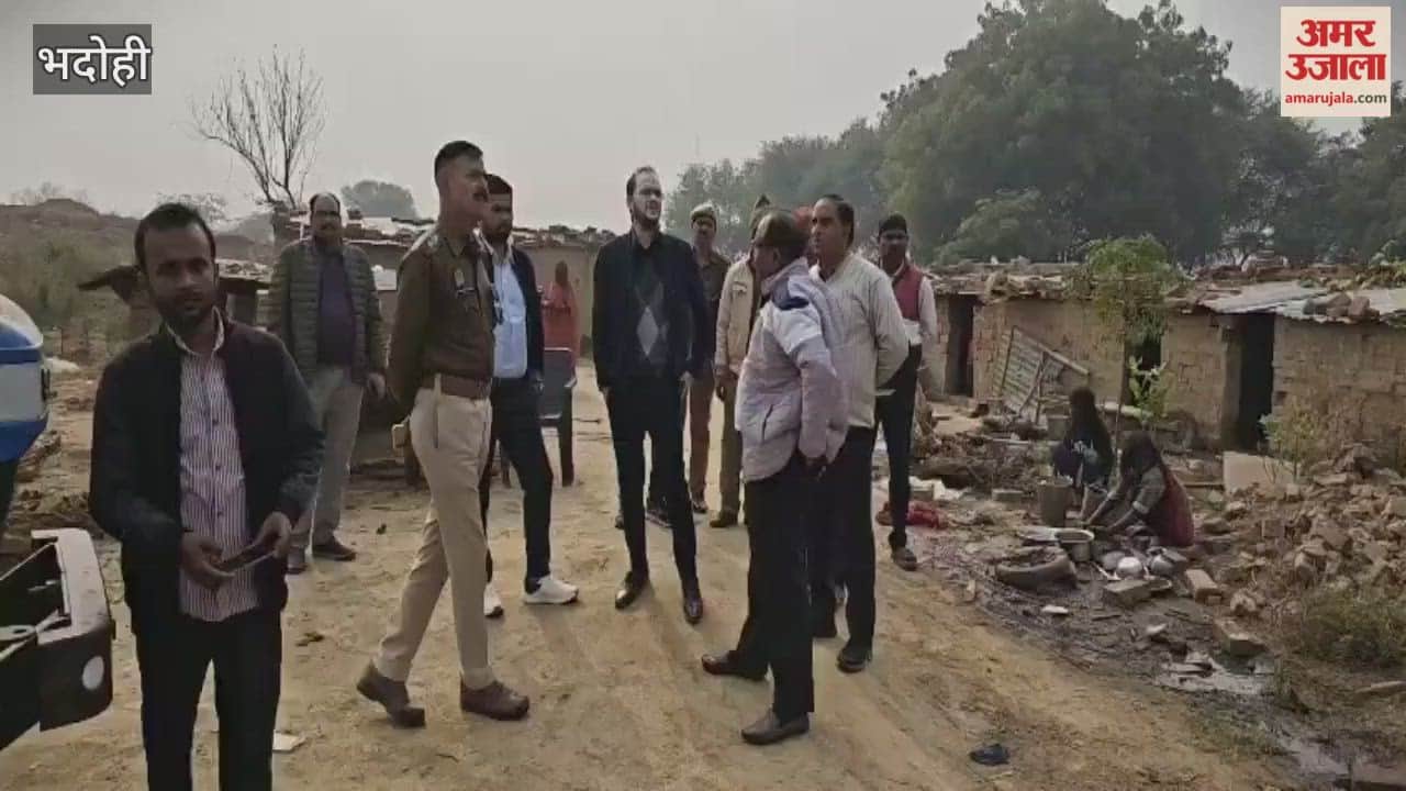 bulldozer demolished brick kiln belonging to uncle of village headman in bhadohi
