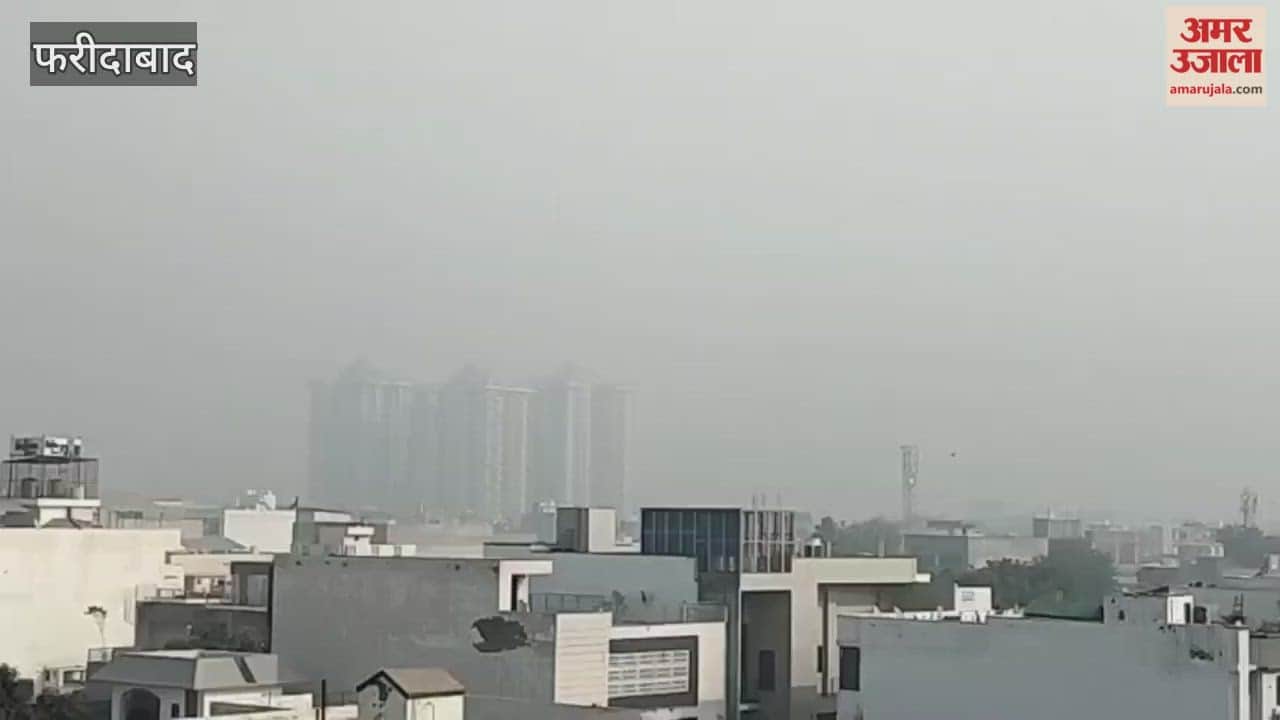 Dense fog prevailed in Faridabad on Saturday morning