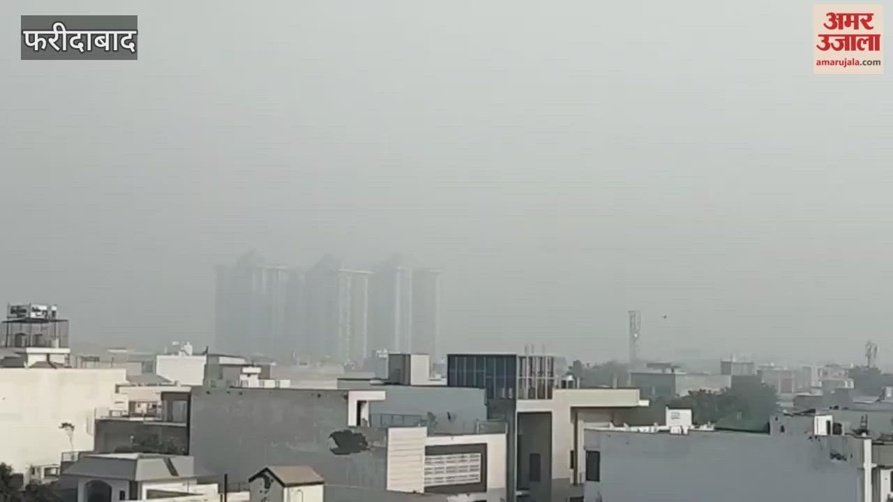 Dense fog prevailed in Faridabad on Saturday morning