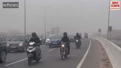 Dense fog slowed down traffic on the Delhi-Jaipur highway