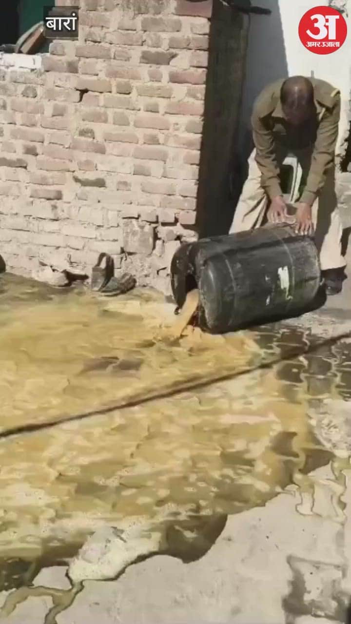 Baran News: Action against illicit liquor units in Lakshmipura village, 11,500 litres of wash destroyed