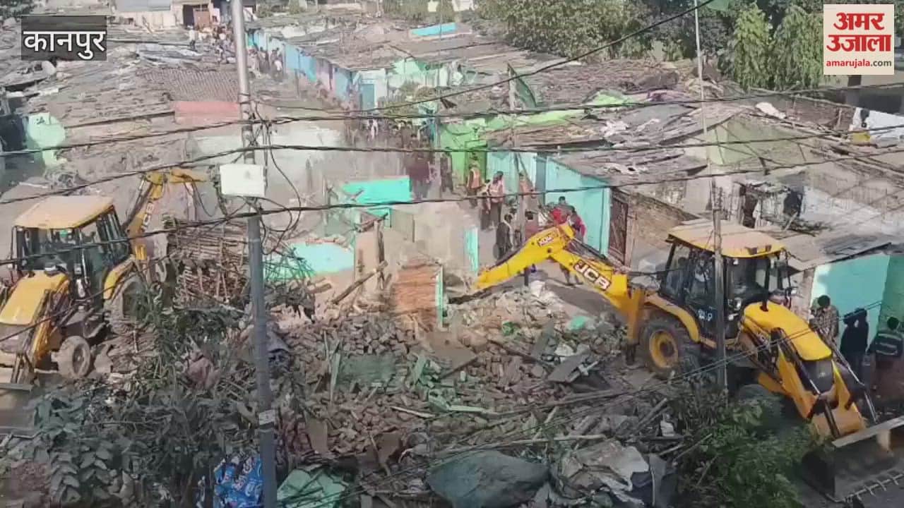 Kanpur: KDA bulldozes illegal settlement, clears 3,000 square meters of land