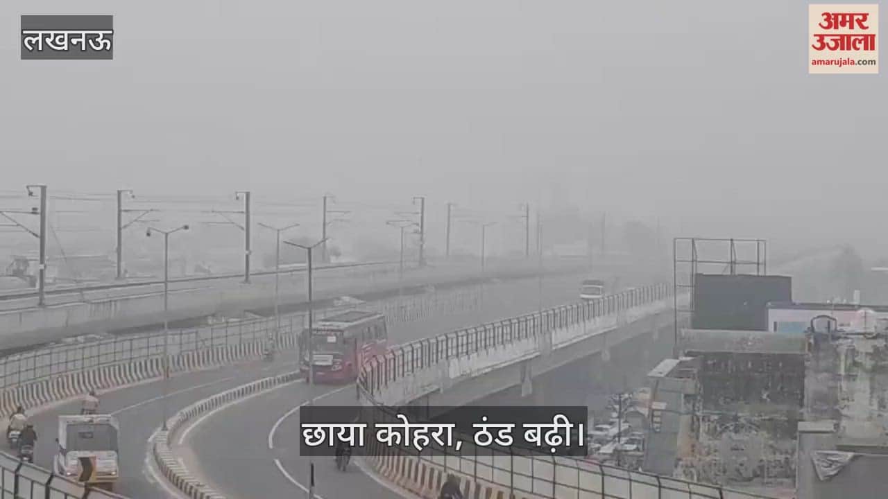 VIDEO: लखनऊ के कई इलाकों में दोपहर साढ़े 11 बजे तक छाया रहा कोहरा, ठंड बढ़ी