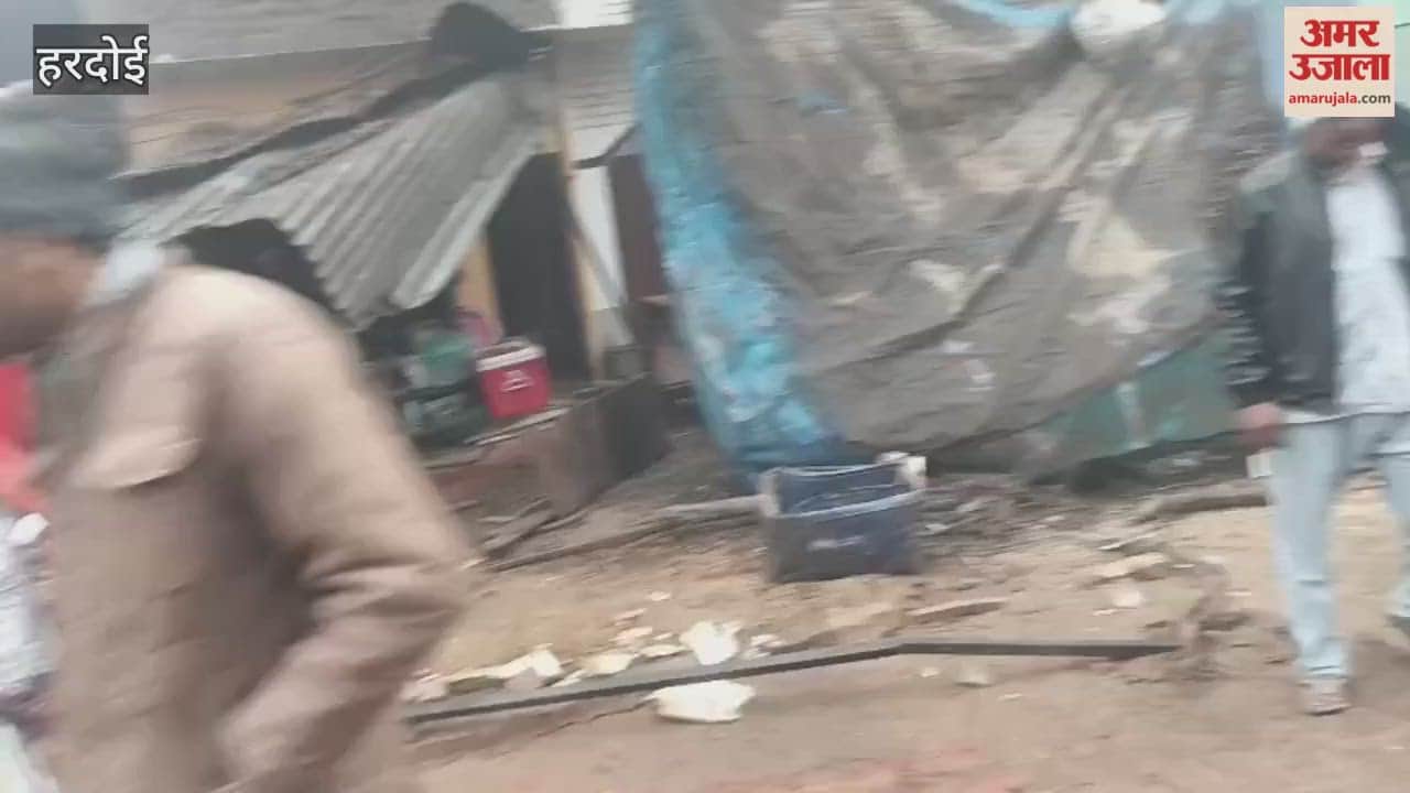 Hardoi: Out-of-control truck demolishes three roadside stalls, couple seriously injured