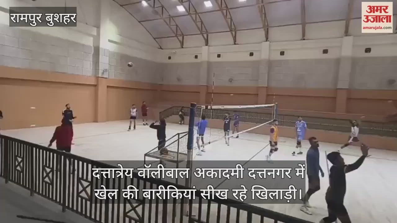 Rampur Bushahr: Players learning the intricacies of the game at Dattatreya Volleyball Academy in Dattnagar.