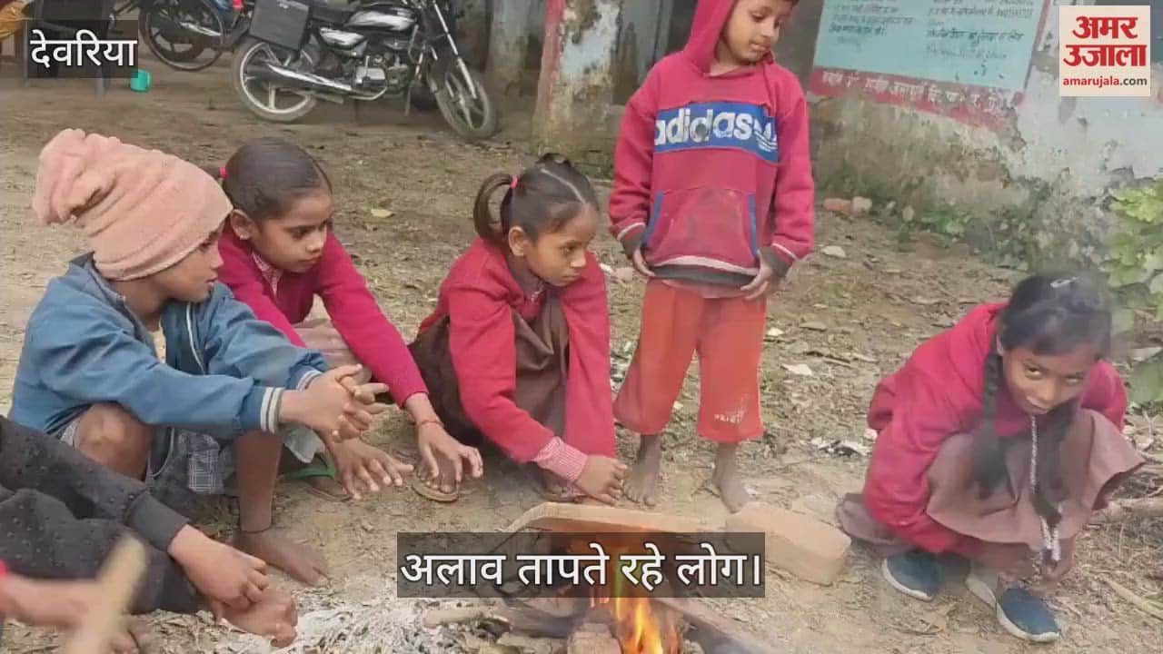 On Wednesday, the weather turned cold and people were seen warming themselves by bonfires.