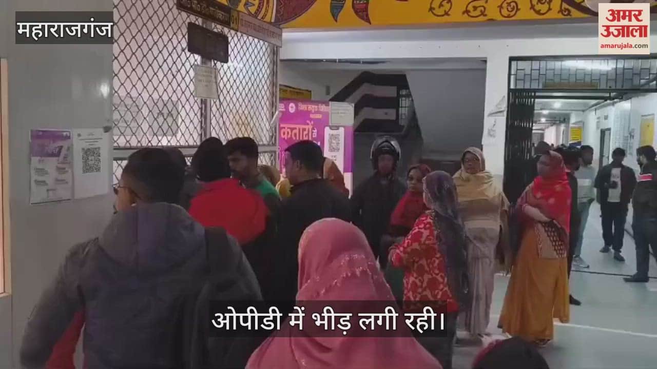 Crowd of patients in the district hospital