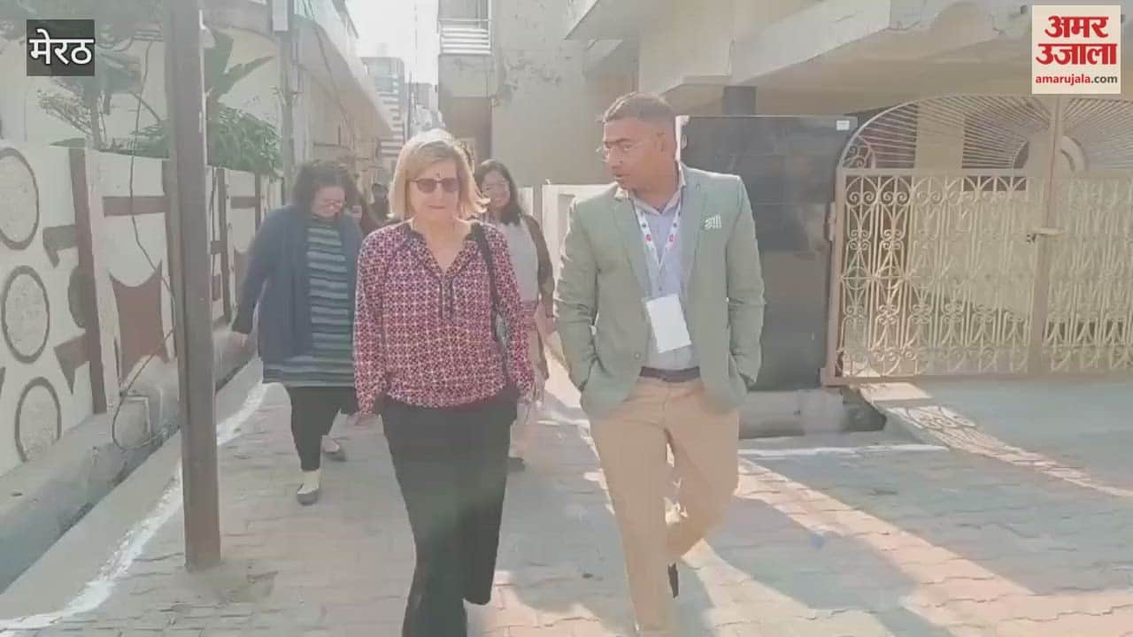 Foreign delegates arrived to see Meerut's 'health revolution', were welcomed with Tilak.