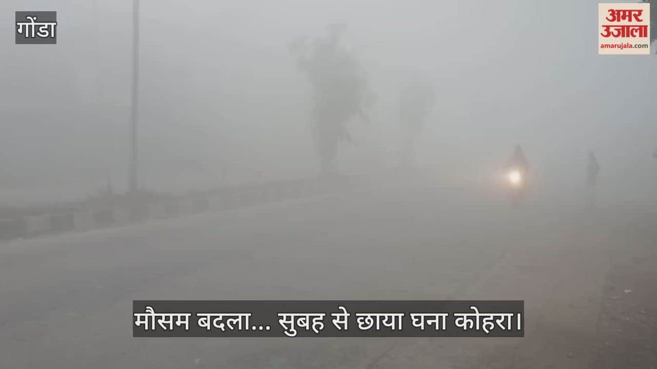 गोंडा में मौसम बदला... सुबह से छाया घना कोहरा