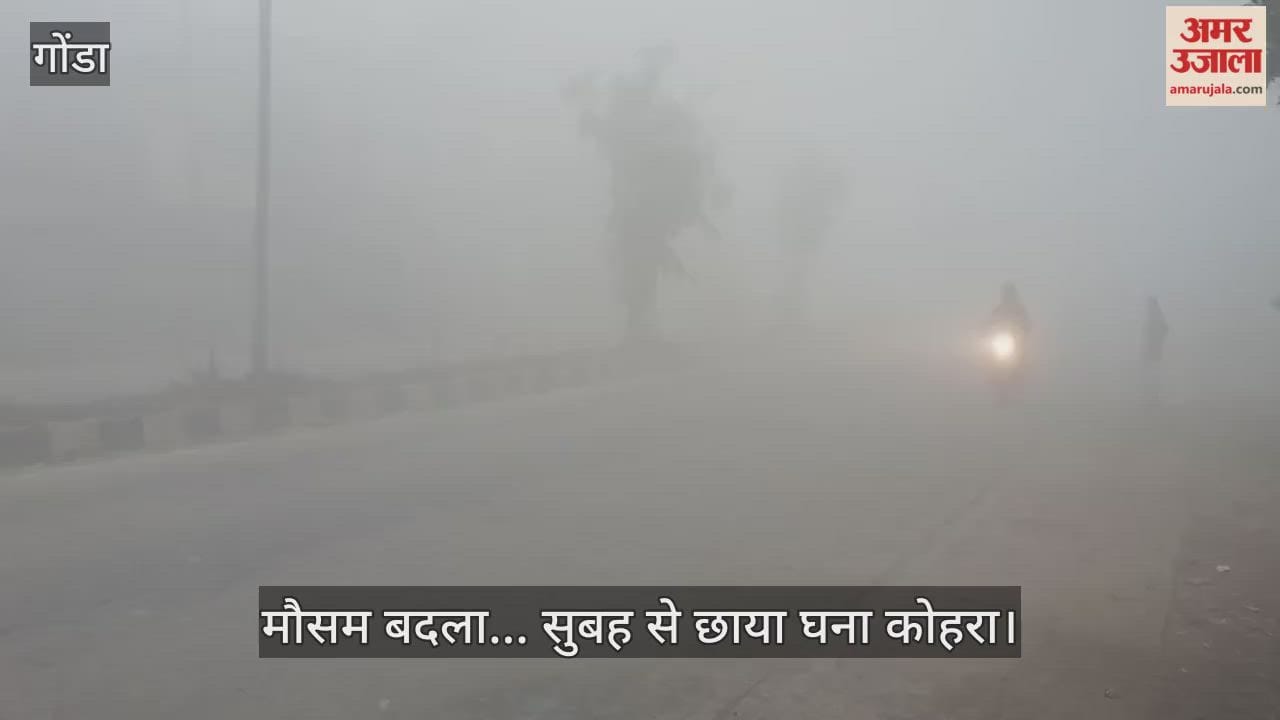 गोंडा में मौसम बदला... सुबह से छाया घना कोहरा