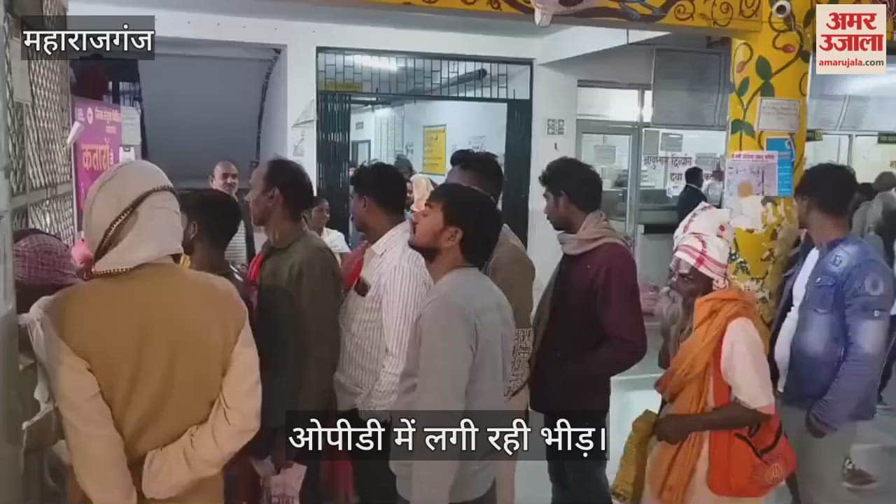 Crowd of patients in the district hospital