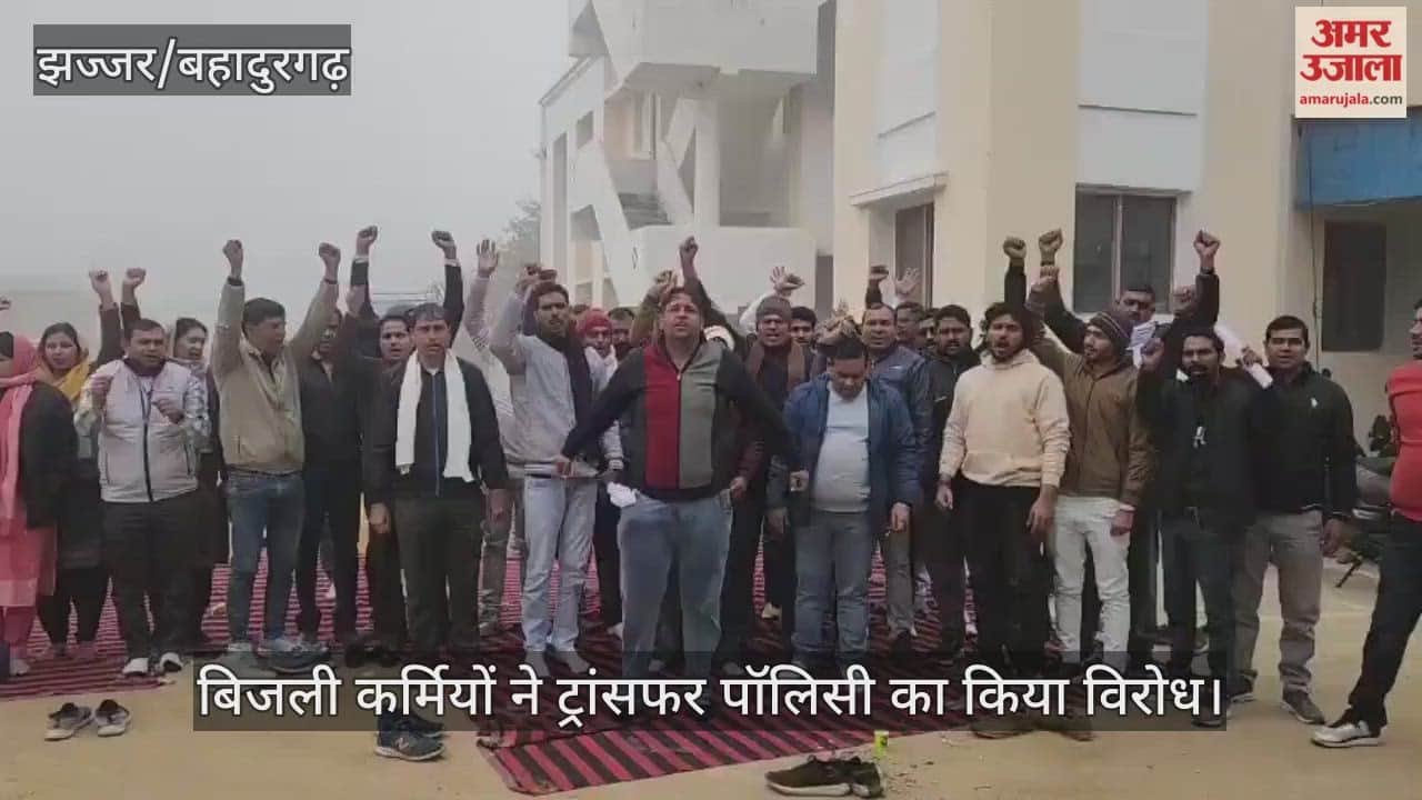 Electricity workers protested against the transfer policy