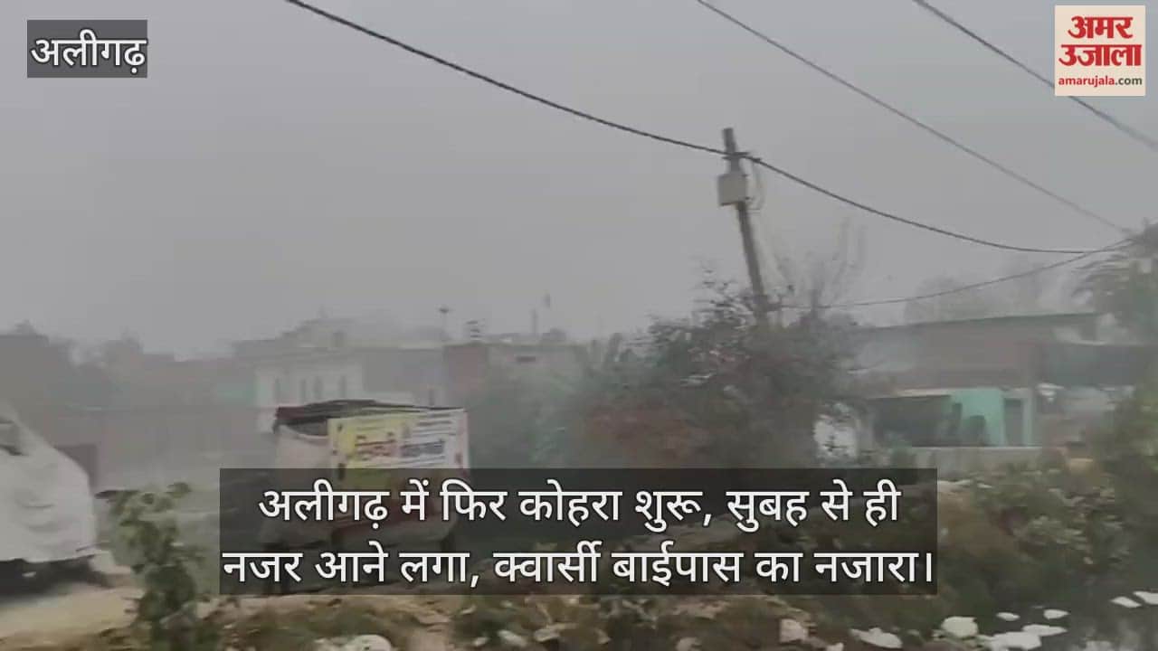 अलीगढ़ में फिर कोहरा शुरू, सुबह से ही नजर आने लगा, क्वार्सी बाईपास का नजारा
