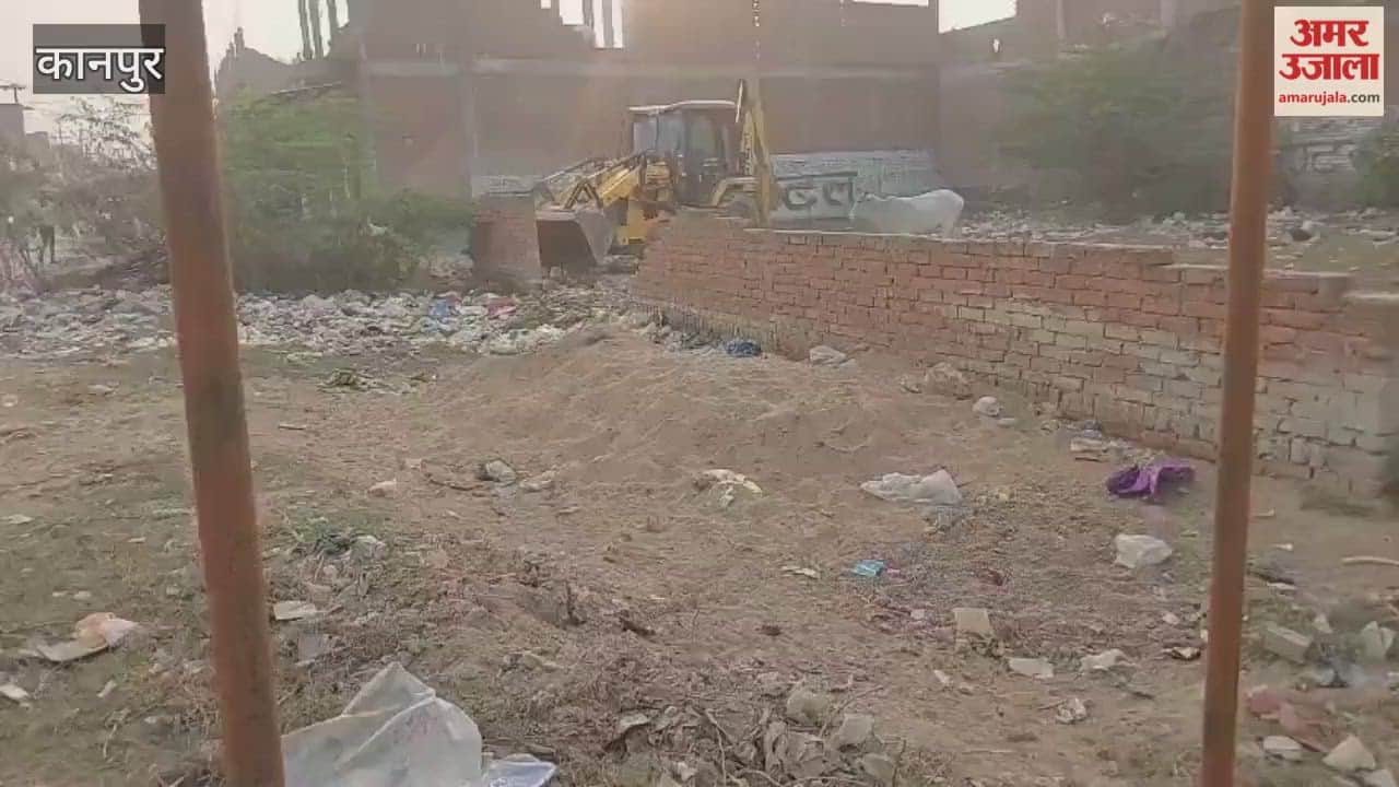 Bulldozer demolishes illegal structures in Taudhakpur, freeing up land worth 5.5 crore