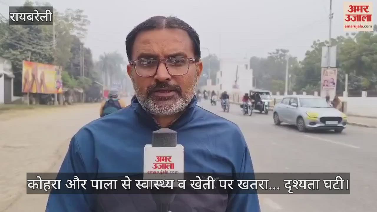 रायबरेली में कोहरा और पाला से स्वास्थ्य व खेती पर खतरा... दृश्यता घटी