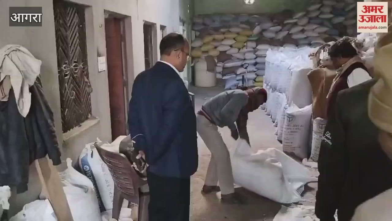 Millet was being packed into government sacks in Bhadrauli
