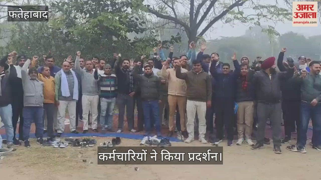 employees Protest in Fatehabad
