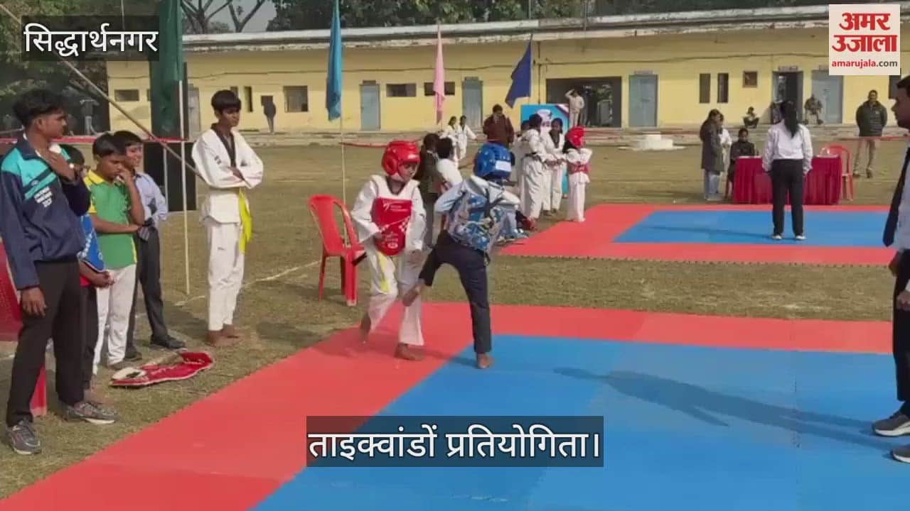 Taekwondo players participated in the competition