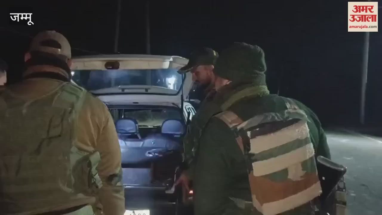 High alert at the border: Police and BSF personnel are conducting strict checks on passersby.