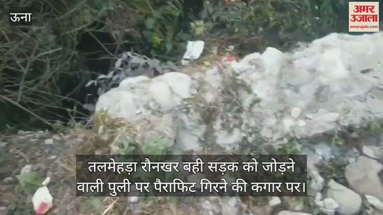 parapet on the culvert connecting the Talmehda Raunkhar Bahai road is on the verge of collapsing.