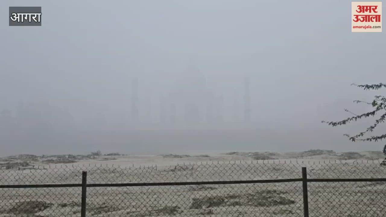 Taj Mahal disappears in the fog