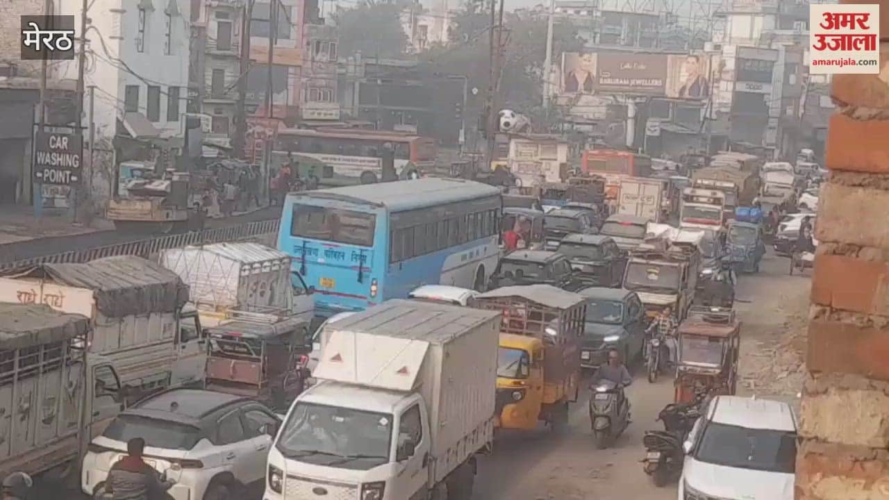 Meerut: Massive traffic jam on Delhi Road, vehicles crawled for hours