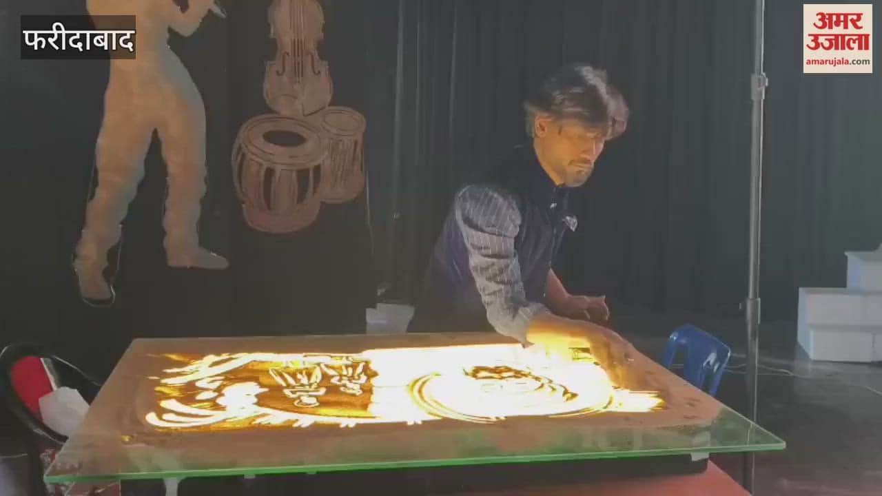 Sand art show and essay competition organized on Veer Bal Diwas in Faridabad