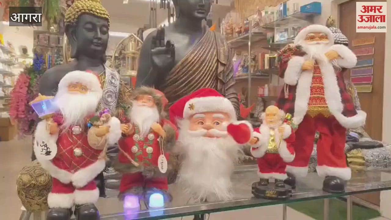 Christmas Day 2025: Christmas approaches markets in agra become vibrant demand for electronic Santa Clau