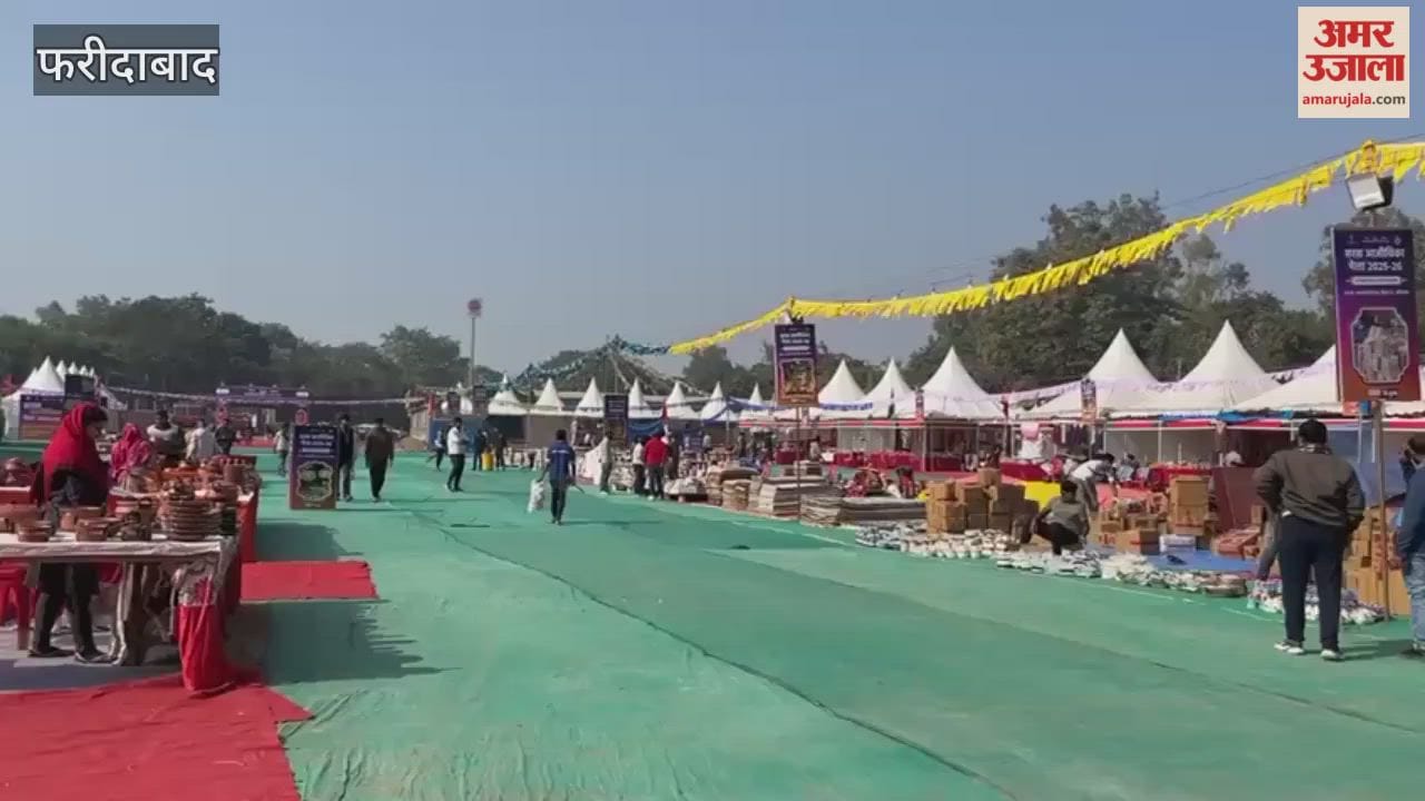 Stalls could not be set up on the second day of the Saras Mela in Faridabad either