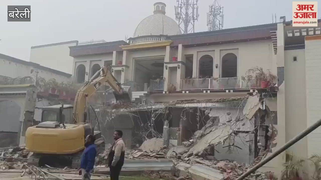 Demolition action was taken against a banquet hall belonging to a close associate of Maulana Tauqeer Raza in Bareilly