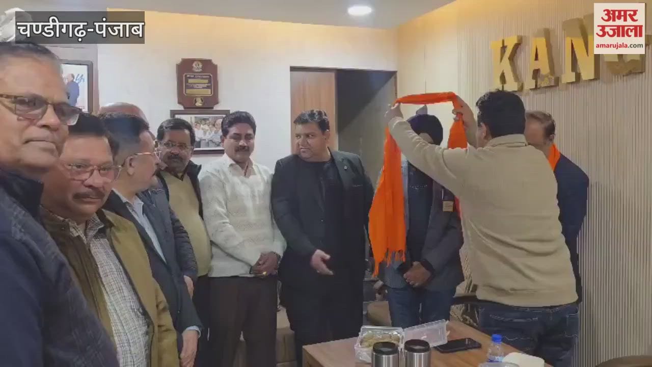 International pin awarded to District Chairman Gurdeep Singh Kang in Phagwara