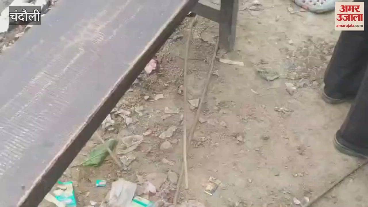 Cut rebar scattered everywhere on road in drains in soil, chandauli