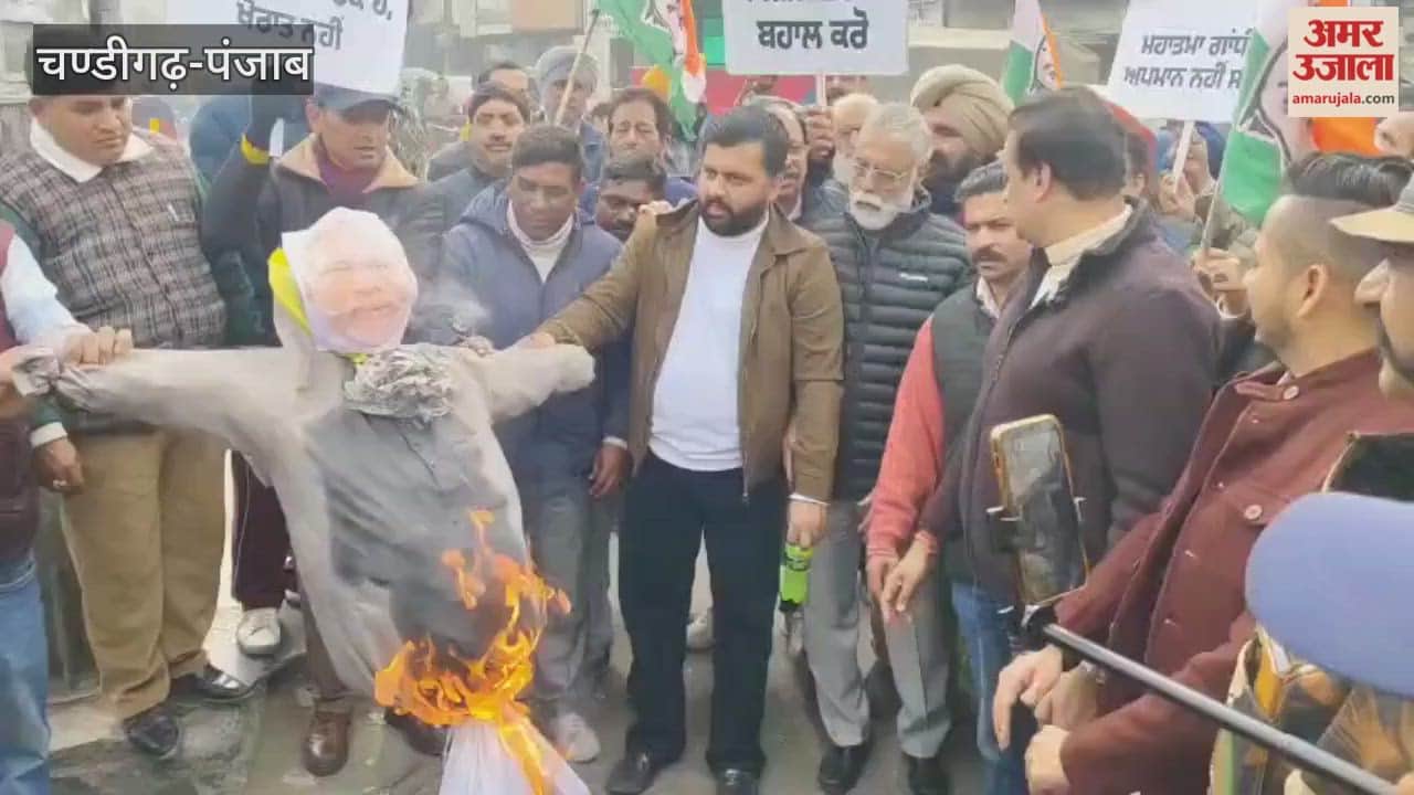 Congress workers raised slogans against PM Modi and burned his effigy